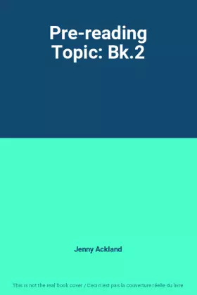 Couverture du produit · Pre-reading Topic: Bk.2