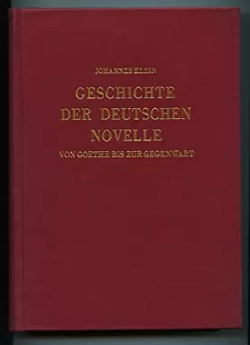Couverture du produit · Geschichte der deutschen Novelle von Goethe bis zur Gegenwart