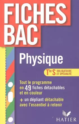 Couverture du produit · Physique Tle S : Enseignement obligatoire et enseignement de spécialité