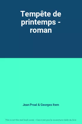 Couverture du produit · Tempête de printemps - roman