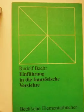 Couverture du produit · Einführung in die französische Verslehre
