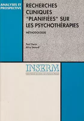 Couverture du produit · Recherches Cliniques Planifiees Sur les Psychotherapies: Méthodologie