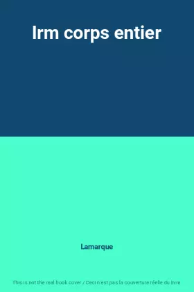 Couverture du produit · Irm corps entier