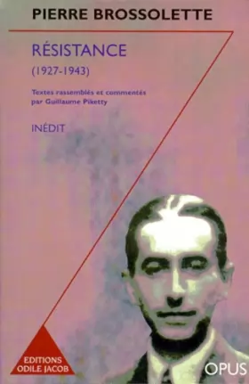 Couverture du produit · Résistance, 1927-1943