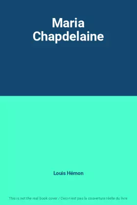 Couverture du produit · Maria Chapdelaine
