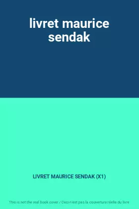 Couverture du produit · livret maurice sendak