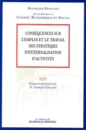 Couverture du produit · Conséquences sur l'emploi et le travail des stratégies d'externalisation d'activités