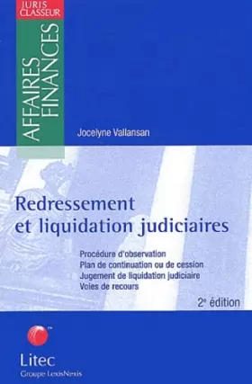 Couverture du produit · Redressement et Liquidation judiciaires (ancienne édition)