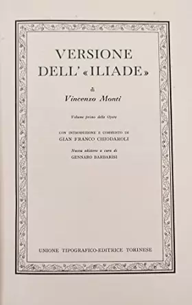 Couverture du produit · Versione dell'"Iliade"