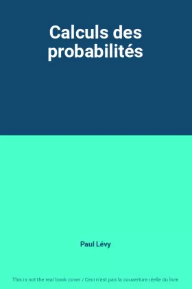 Couverture du produit · Calculs des probabilités