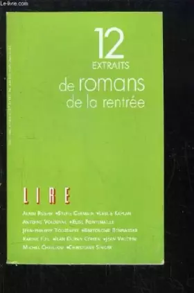 Couverture du produit · 12 extraits de romans de la rentrée