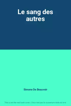 Couverture du produit · Le sang des autres