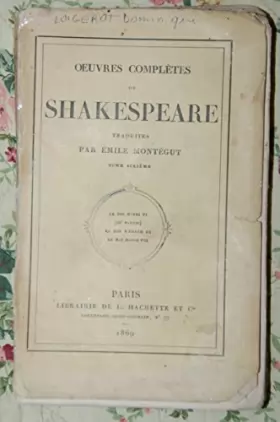 Couverture du produit · Œuvres complètes de Shakespeare Le roi Henri VI