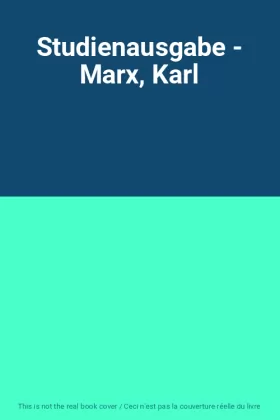 Couverture du produit · Studienausgabe - Marx, Karl