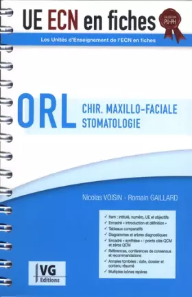 Couverture du produit · ORL: Chirurgie maxillo-faciale, stomatologie