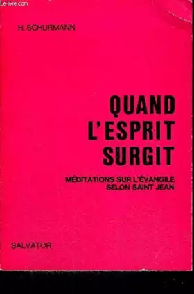 Couverture du produit · Quand l'esprit surgit, méditations sur l'évangile selon Saint-Jean
