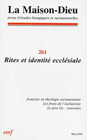 Couverture du produit · Maison-Dieu 261 - Rites et identité ecclésiale