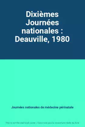Couverture du produit · Dixièmes Journées nationales : Deauville, 1980