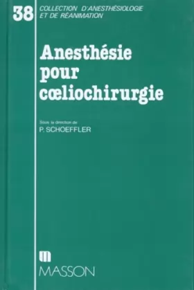 Couverture du produit · Anesthésie pour coeliochirurgie