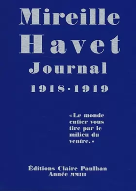 Couverture du produit · Journal 1918-1919