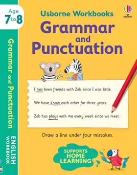Couverture du produit · Usborne Workbooks Grammar and Punctuation 7-8