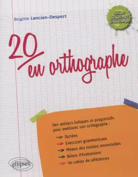 Couverture du produit · 20 en Orthographe