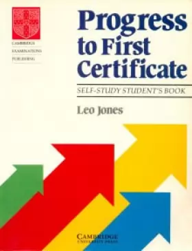 Couverture du produit · Progress to First Certificate Self-study student's book