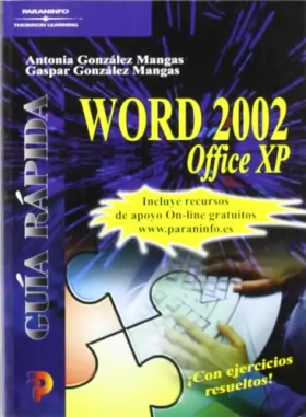 Couverture du produit · Guía rápida. Word 2002 Office XP