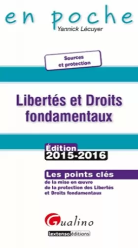 Couverture du produit · En Poche - Libertés et Droits fondamentaux 2015-2016