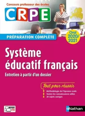 Couverture du produit · Système éducatif français - Oral 2020 Préparation complète - (Concours Professeur des écoles) 2020