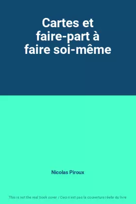 Couverture du produit · Cartes et faire-part à faire soi-même