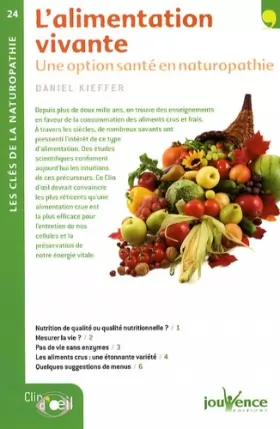 Couverture du produit · L'alimentation vivante: Une opition santé en naturopathie