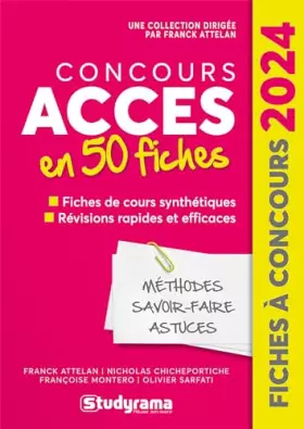 Couverture du produit · Concours ACCES en 50 fiches: 2024