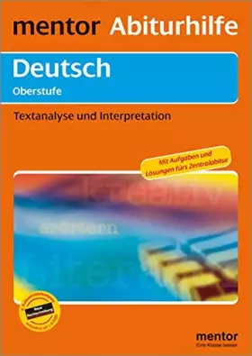 Couverture du produit · Deutsch. Texte analysieren und interpretieren.