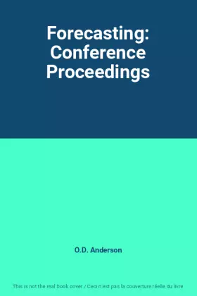 Couverture du produit · Forecasting: Conference Proceedings