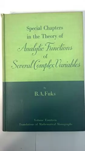 Couverture du produit · Special Chapters in the Theory of Analytic Functions of Several Complex Variables