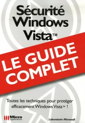 Couverture du produit · Sécurité Windows Vista