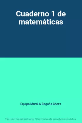 Couverture du produit · Cuaderno 1 de matemáticas