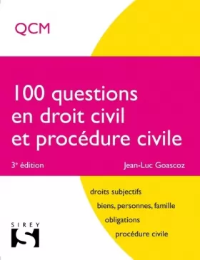 Couverture du produit · 100 questions en droit civil et procédure civile - 3e ed.