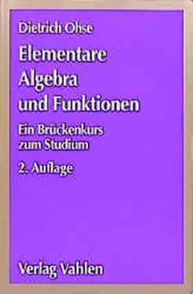 Couverture du produit · Elementare Algebra und Funktionen.