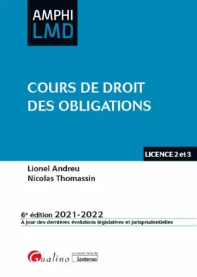 Couverture du produit · Cours de droit des obligations