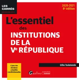 Couverture du produit · L'essentiel des institutions de la Ve République