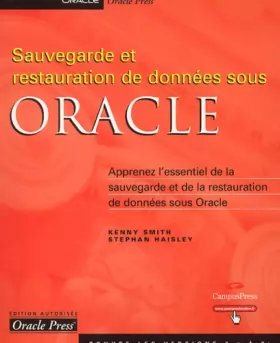 Couverture du produit · Sauvegarde et restauration de données Oracle