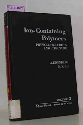 Couverture du produit · Ion-containing Polymers