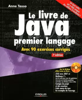 Couverture du produit · Le livre de Java premier langage : Avec 90 exercices corrigés (CD Inclus)