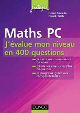 Couverture du produit · Maths PC - J'évalue mon niveau en 400 questions