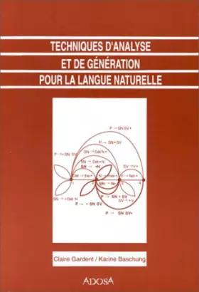 Couverture du produit · Techniques d'analyse et de génération pour la langue naturelle