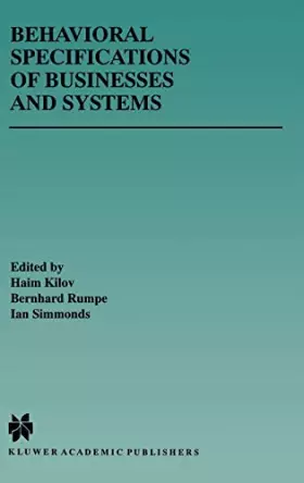 Couverture du produit · Behavioral Specifications of Business and Systems