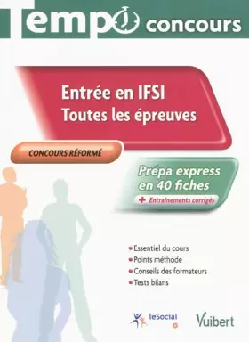 Couverture du produit · Entrée en IFSI : Toutes les épreuves, collection Tempo concours