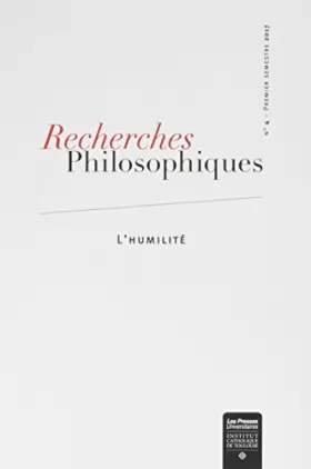 Couverture du produit · Recherches philosophiques n°4 - Printemps 2017